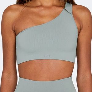 SET ACTIVE sculptflex ribbed one shoulder bra